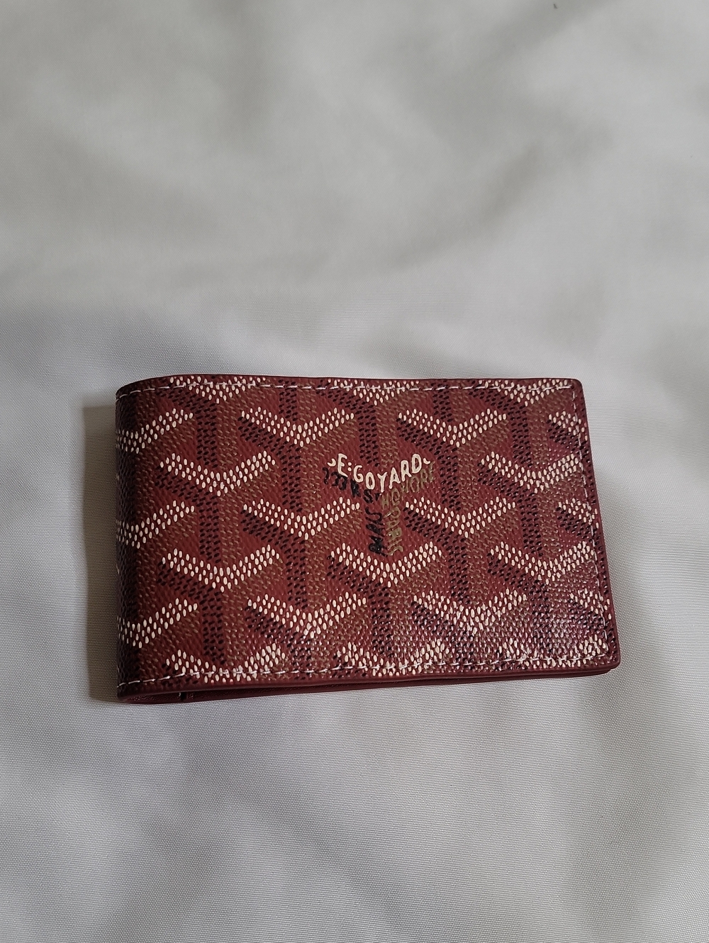Goyard Red Patterned Card Holder Wallet